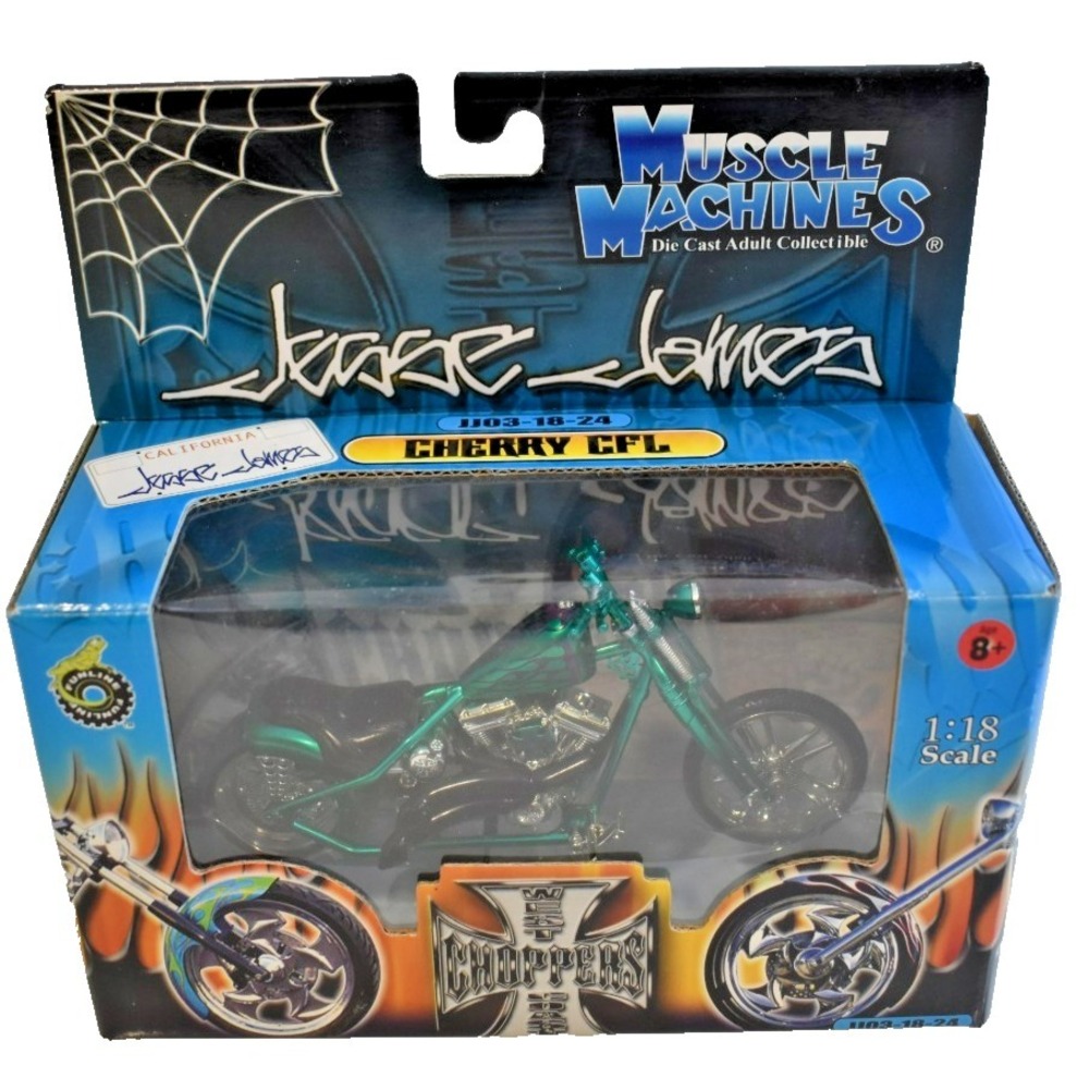 Jesse James West Coast Choppers Cherry CFL 1:18 Scale Diecast JJ03-18-24
